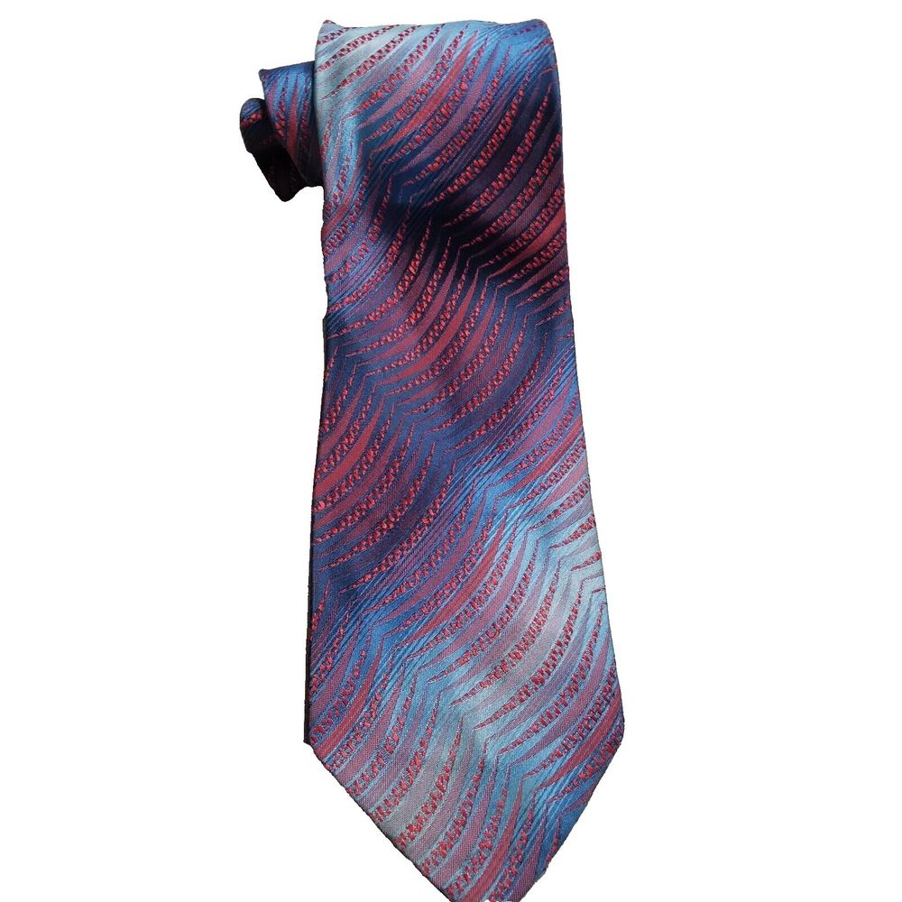 Vintage Beau Brummell Necktie Blue and Red Stripes
